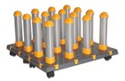 Detachable Free Assembly Mobile Material Floor Rack For Vinyl  3  Core  16 Rolls
