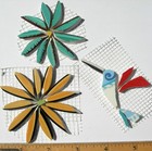 Small Hummingbird   2 Daisy Aster Mosaic Tile Set Broken Cut China Plate Tiles