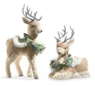  10 5  And 15  Woodland Wreath Deer Figurines - Set Of 2 - Home For The 