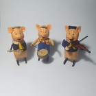 Very Rare 1930s Schuco Walt Disney Three Little Pigs Clockwork Band Matching Set