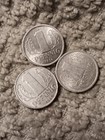 3 East Germany 1 Pfennig Coins   Circulated 1pf   Gdr Ddr East German