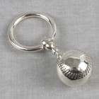 Tiffany Co Sterling Silver 925 Baby Rattle Baseball With Teether Ring 4 5 Inches