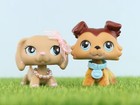 2pcs Lps Collie Dog  58 Dachshund  909 Collectable Kid Gift Cute Toys Figure