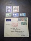 1937 India Airmail First Flight Cover Ffc And Stamps Delhi To Bombay