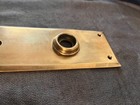 Antique Vintage Cast Brass Door Knob  Lock Key Hole Backplate