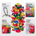 Large Parrot Toys Macaw Wood Chew Toy Bird Foraging Cage Toys