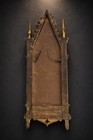 Antique Victorian Gothic Revival Angel Plaque Laudate Eum In Chordis Catholic 