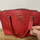 Nwot Authentic Coach 1317 Remi Satchel Red Pebbled Leather Handbag - No Strap