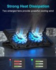 Laptop Cooling Pad Chill Mat 2 Quiet Fans Led Lights 2 Usb Ports Notebook Cooler