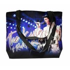 Elvis Presley The King 17 x 14  Blue Zipper Tote Bag  handbag Purse Shopper Bag