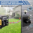 Generator Exhaust Extension Silencer Kit With 25 53  Flexible Hose  Black