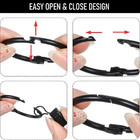 Openable Curtain Rings With Clips  2 Inch  Black  40 Pack