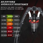 Twister Arm Trainer Hydraulic Power Chest Strength Workout With Ab Roller Wheels
