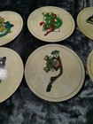Vintage Connemara Bodhrans Set Of 6 Round Celtic Trivets  Rare