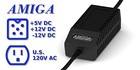 Amiga 500 Psu Modern Black Us - Replacement Amiga 500 Power Supply  Us Plug