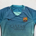Nike Fc Barcelona Jersey Mens Medium Green La Liga Soccer Qatar Airways Away