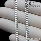 18 20 22   24 solid 925 Sterling Silver 4mm Flat Cuban Curb Chain Necklace asn16