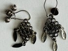 Vintage Sterling Silver 925 Handmade Southwestern Style Turquoise Drop Earrings