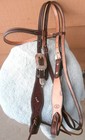 Sterling Silver Overlay Hwg Large Silver Buckle Horse Headstall By Blumenfeld