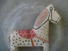 Antique Dala Horse Swedish Folkart Svensk Slojd Wooden Dalahast Dalecarlian