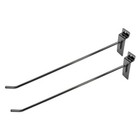 12  Slatwall Hook Panel Display Hooks  1 4  Thickness Metal  Chrome - Pack 12