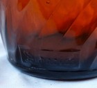 Duraglas Amber Swirl Bottle Vintage 1940 s Owens-illinois 3 9 8