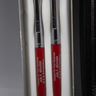 Vintage Papermate Double Heart Pen   Pencil Set Usa Chrome Red B b Advertising