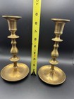 Pair Of Vintage Brass Candle Holders Holders 8 5   