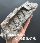 Old Stone Carved Buddha Statue Zen Religious Belief Home Office Decor