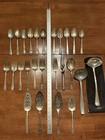 Mixed Vintage Lot 26 Silver Plate Silverware Serving Utensils Forks  Spoons cake