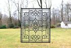24  X 28  Stunning Handcrafted Stained Glass Clear Beveled Window Panel 