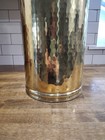 Vintage Bristol Brass Hammered Finish Umbrella Stand 18  Tall Usa