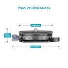 Neewer Camera Panoramic Panning Base With Arca Swiss Style Plate   ball Head