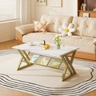 Modern Coffee Table W  Storage Shelf Living Room Durable Elegant Design New