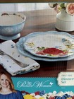 The Pioneer Woman Sweet Rose Dinnerware Set Light Blue Stoneware 12piece New