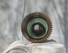 Vintage Salvage Cast Iron Gear Wheel Steampunk Wheel Heavy Industrial Metal Art 
