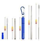Collapsible Metal Straw Reusable Stainless Steel Travel Straw W  Case Keychain