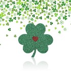 Hyxitvcg 4 Pairs St  Patrick s Day Shamrock Pasties Glitter Lucky Irish Clover