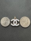 Chanel Zipper Pull charm White gold  Quilted 19mm 