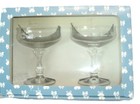 Nib Set Of 2 Bride   Groom Crystal Champagne Toasting Glasses Made In W Germany