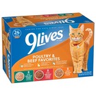 9lives Poultry   Beef Favorites Wet Cat Food Variety Pack  5 5 Oz  Cans 24 Pack