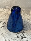 Vintage Cobalt Blue    bottoms Up    shot Glass