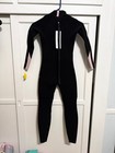 Sisstrevolution 7 Seas Youth 4 3 Back Zip Full Wetsuit Black Size 8 Nwt