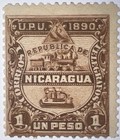 Travelstamps  1890 Nicaragua Stamps Sc 26 Train 1 Peso Mint  Og  Hinged