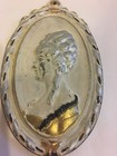 Pair Antique Cast Iron Ws Small Plaques Door Knockers Wall Art Man   Woman C1923