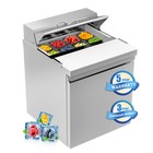 27   Commercial Refrigerator Salad Sandwich Prep Table W  8 Pans Restaurant Bars