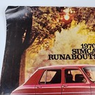 Vintage 1970 Chrysler Simca Runabouts Dealer Sales Brochure Advertising