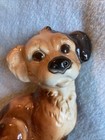 Royal Copley Vintage 1950s White And Brown Terrier Ceramic Dog Figurine