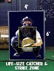 Life Size Baseball softball Catcher   Strike Zone Pitching Trainer backstop