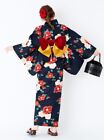 Japanese Summer Kimono Yukata Robe Classic Camellia Yukata And Obi Set Women   s